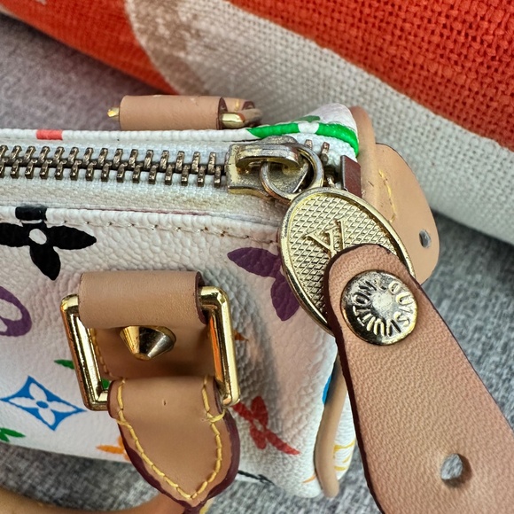 Louis Vuitton White Multicolor Mini Speedy Handbag - Picture 7 of 11